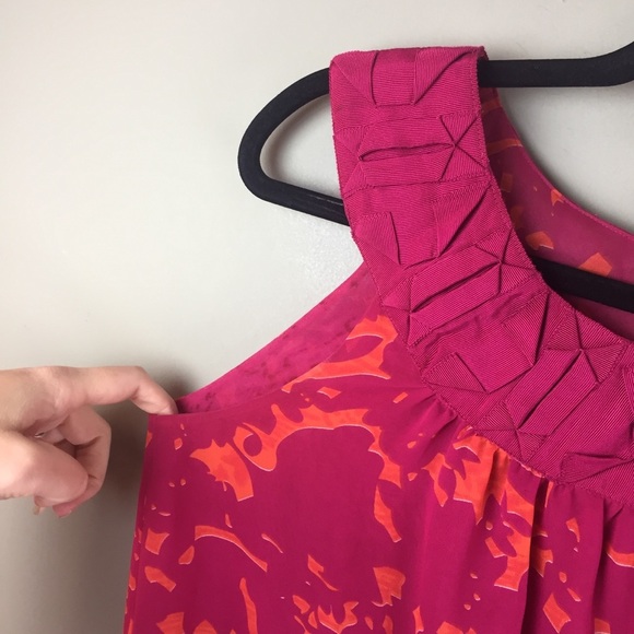 CAbi Origami Layered Pink Orange Tunic Small #999 - Picture 6 of 10